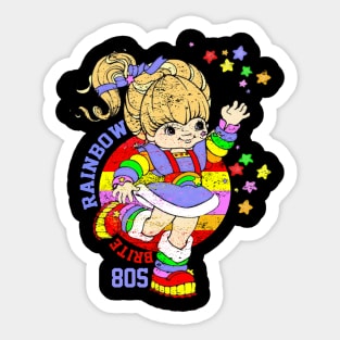 Classic rainbow brite 80s Sticker